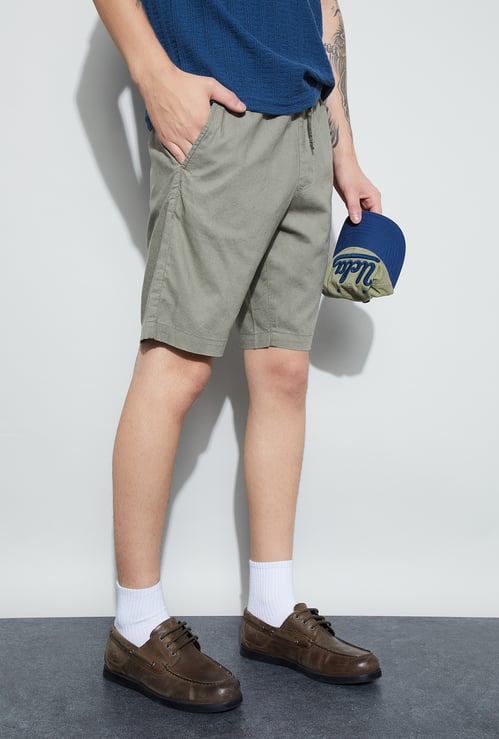 FAME FOREVER Solid Regular Shorts
