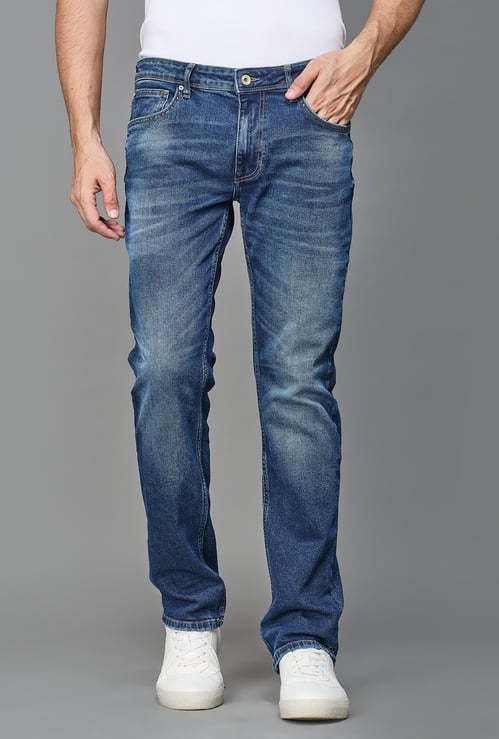 CELIO Faded Slim Straight Jeans