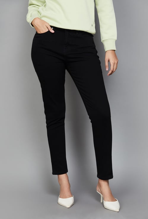 XPOSE Solid Slim Fit High Rise Jeans