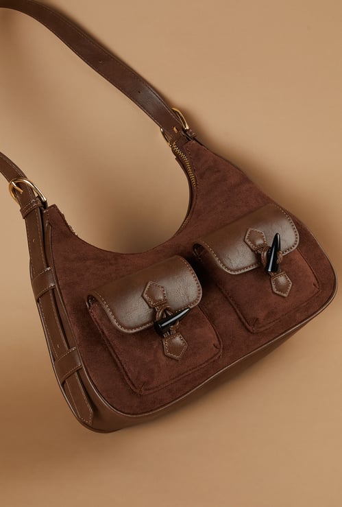 GINGER Textured Shoulder Bag