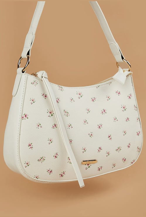 SHOEMART Floral Print Shoulder Bag