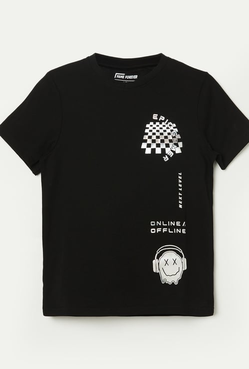 FAME FOREVER Boys Graphic Print T-shirt
