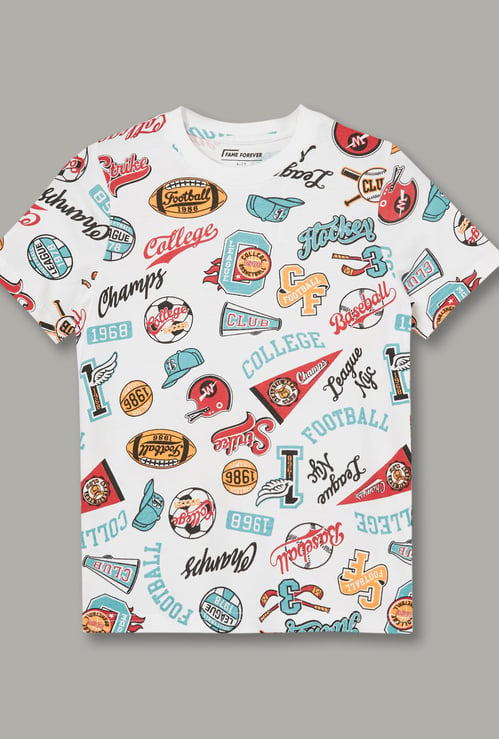 FAME FOREVER Boys Printed T-shirt