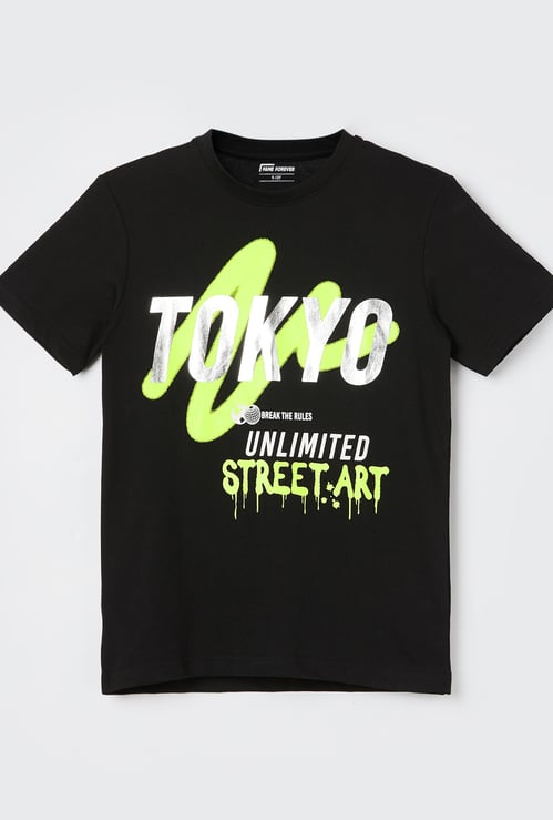 FAME FOREVER Boys Graphic Print T-shirt