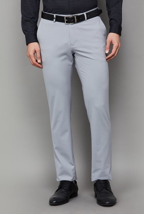 BLACKBERRYS Solid Oak Formal Trousers (Slim)