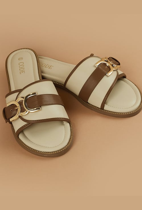 CODE Buckle Accent Flats