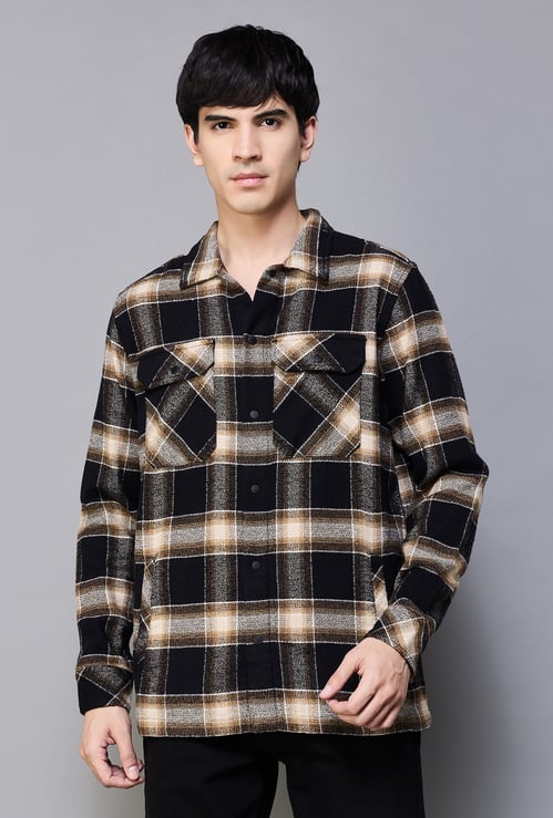 UNITED COLORS OF BENETTON Checked Shacket