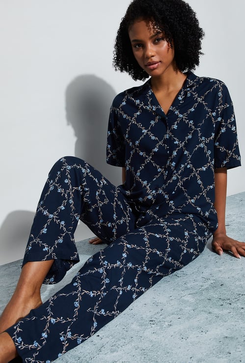 GINGER Floral Print Night Suit