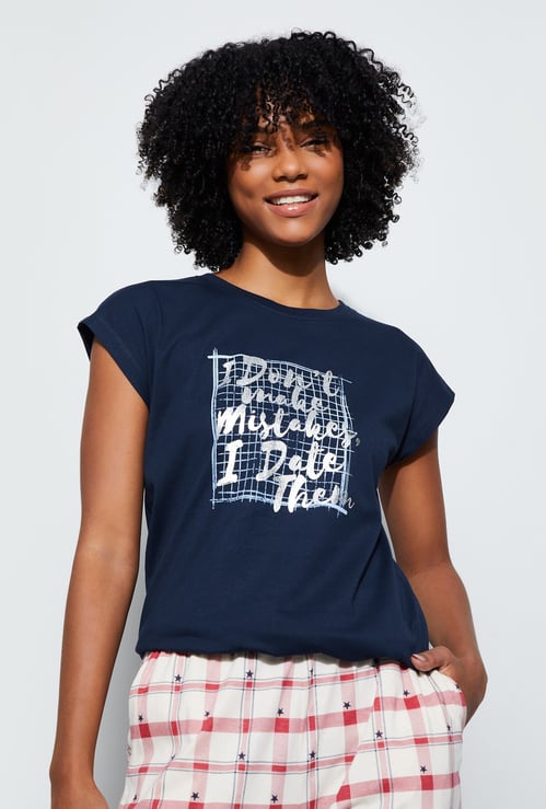 GINGER Printed Loungewear T-shirt