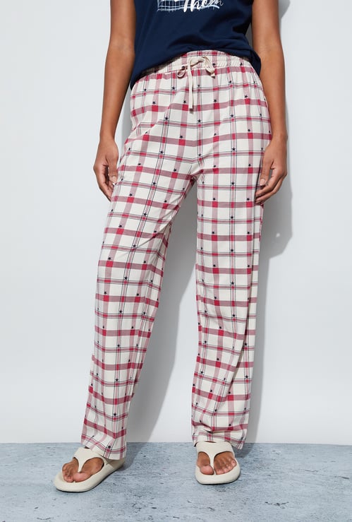 GINGER Checked Elasticated Pyjamas