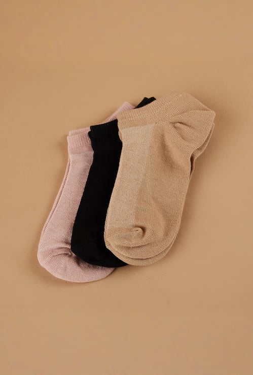 GINGER Knitted Bini Ankle-Length Socks - Pack of 3