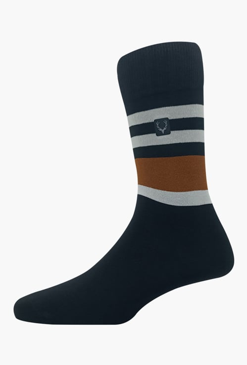 ALLEN SOLLY Striped Calf Length Socks