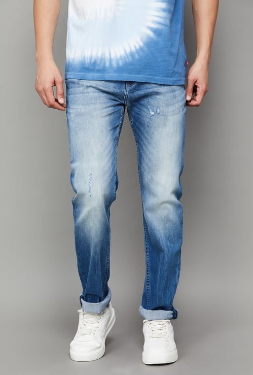CELIO Stonewashed Slim Tapered Jeans