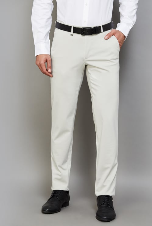 VAN HEUSEN Solid Super Slim Formal Trousers