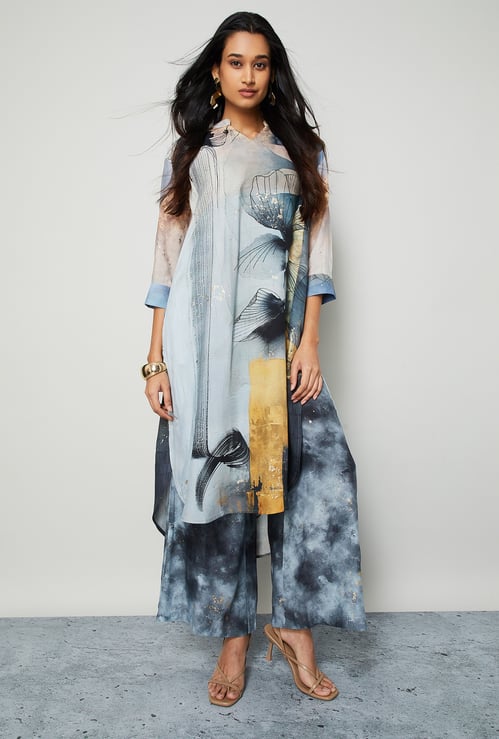 MELANGE Printed Straight Kurta Set