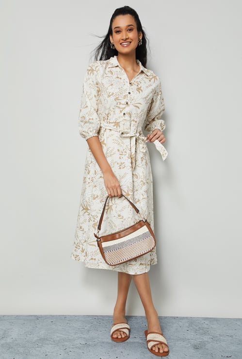 COLOUR ME Floral Print Midi Dress