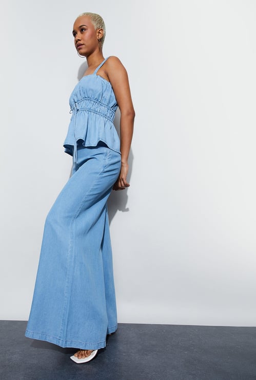 GINGER High-Rise Flared Trousers