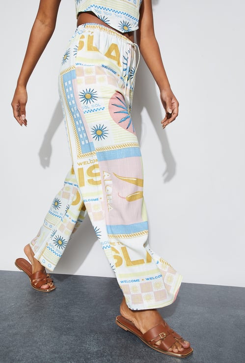 GINGER Printed Elasticated Trousers