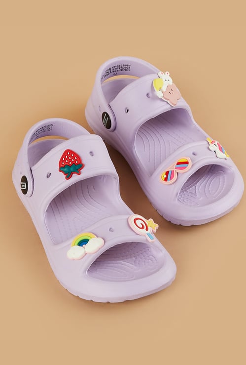 FAME FOREVER Girls Charm Detail Sandals