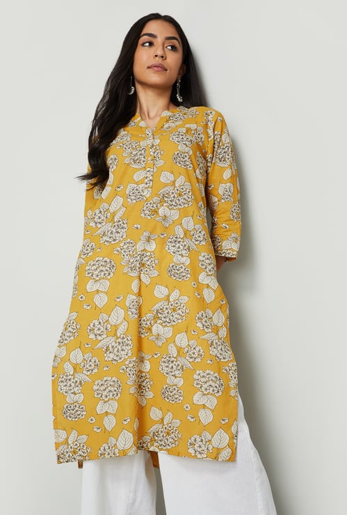 MELANGE Floral Print Straight Kurta