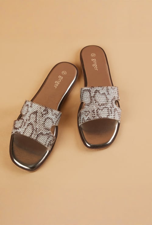 GINGER Animal Textured Flats