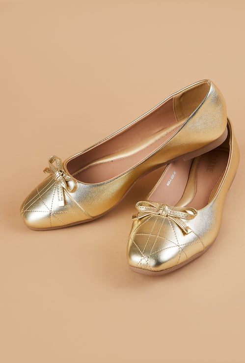 CODE Bow-Detail Ballerinas