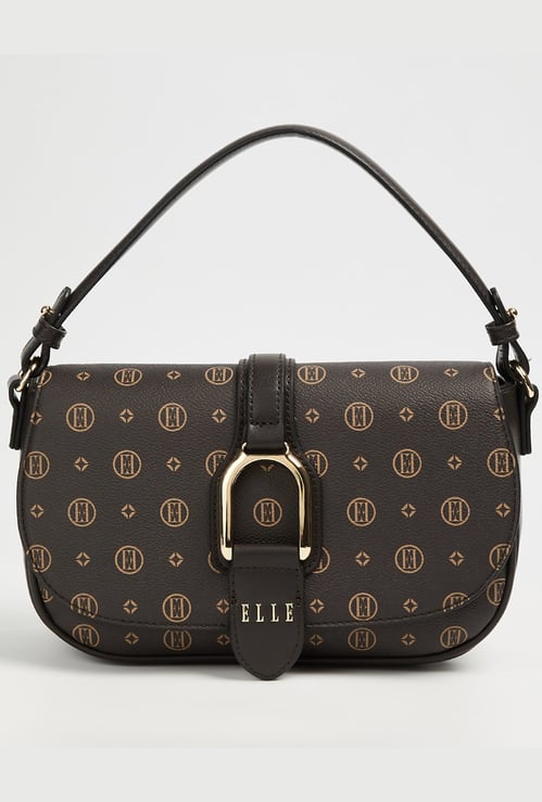 ELLE Monogram Print Sling Bag