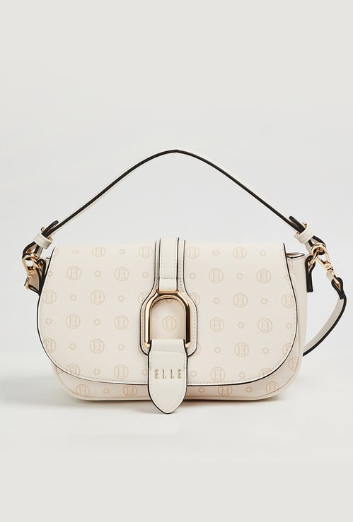 ELLE Monogram Print Sling Bag