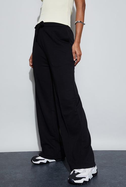 GINGER Solid Drawstring Track Pants