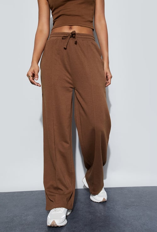 GINGER Solid Drawstring Track Pants