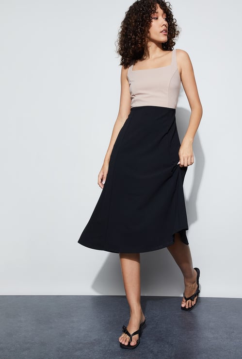 CODE Colourblocked A-line Dress