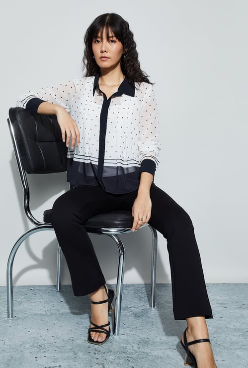 CODE Polka-Dot Regular Fit Shirt