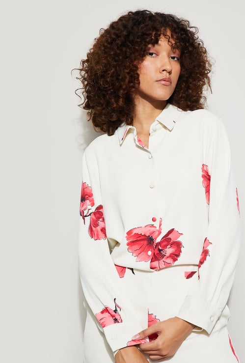 CODE Floral Print Shirt