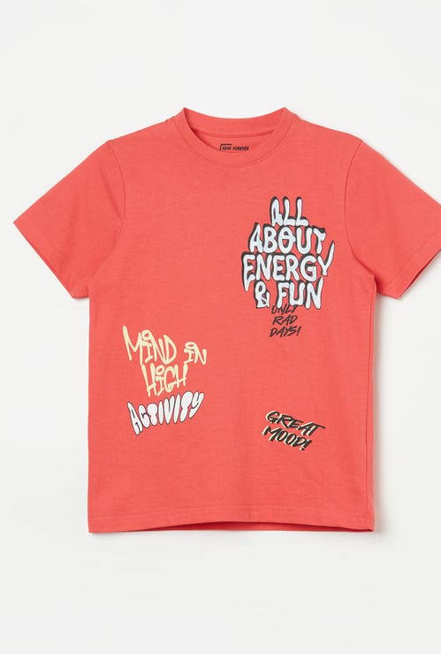 FAME FOREVER Boys Graphic Print T-shirt