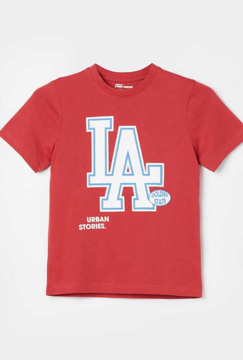 FAME FOREVER Boys Typographic T-shirt