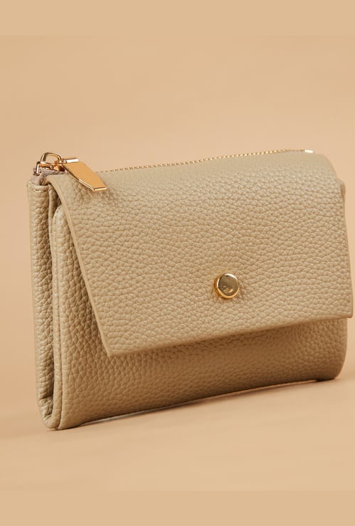 GINGER Textured Tri-Fold Wallet