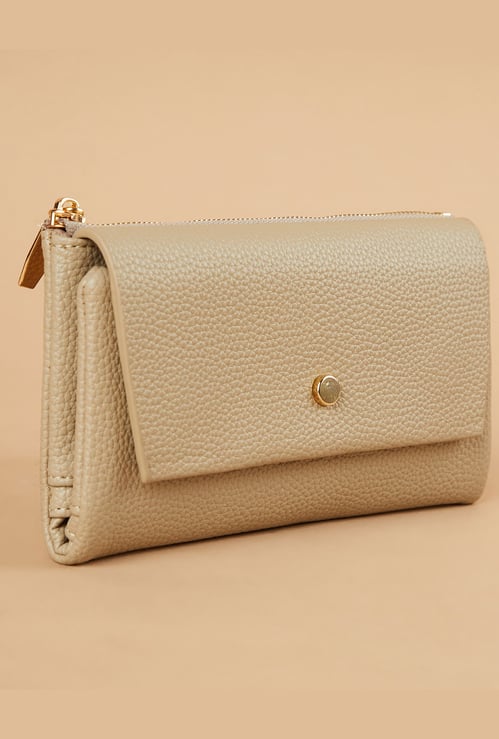 GINGER Textured Tri-Fold Wallet