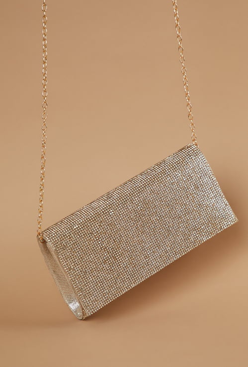 CODE Embellished Envelope Clutch