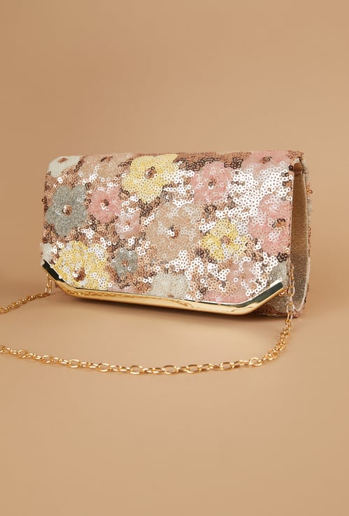 CODE Floral Print Envelope Clutch