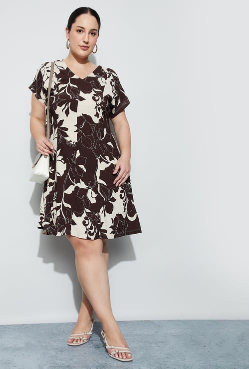 NEXUS Floral Print A-Line Dress