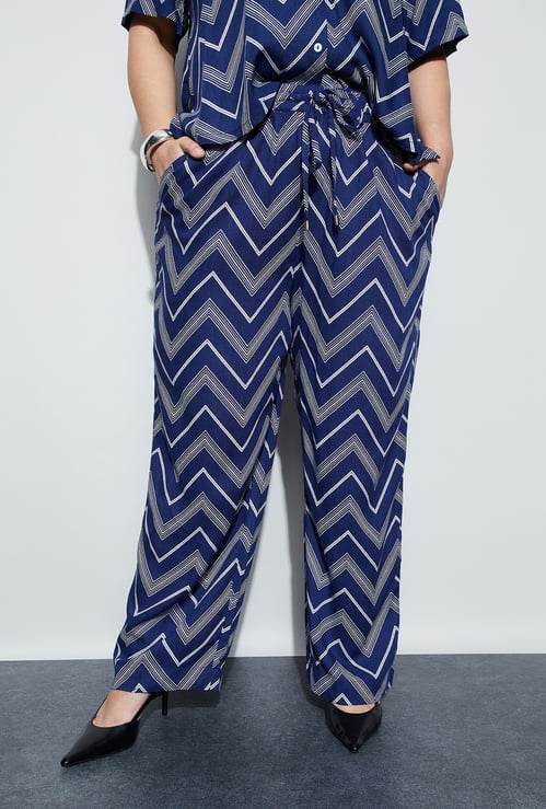 NEXUS Chevron Print Regular Fit Trousers