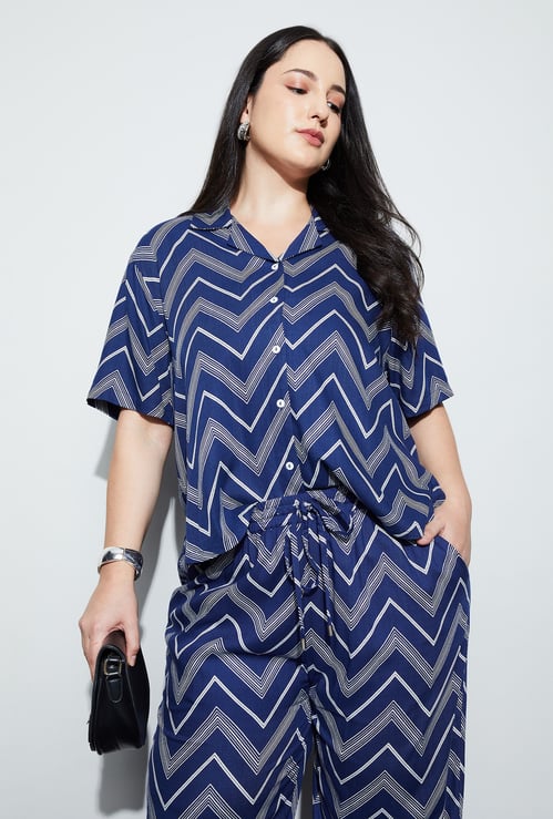 NEXUS Chevron Print Buttoned Shirt