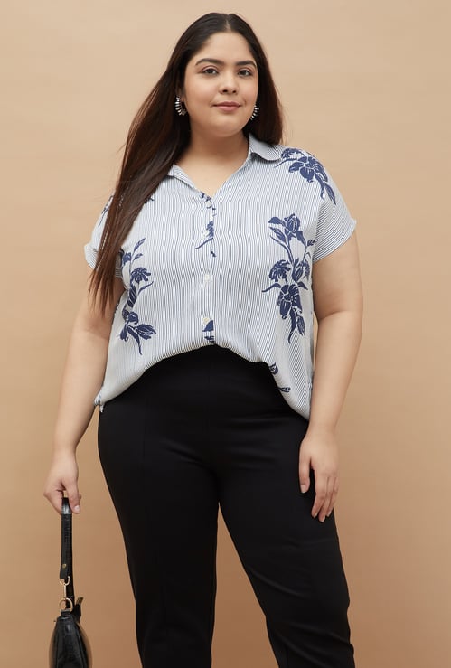 NEXUS Floral Print Extended Sleeve Shirt