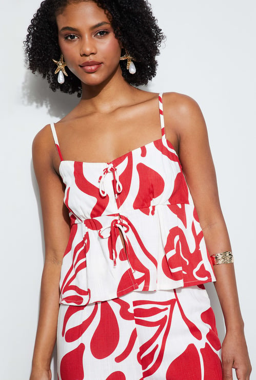 GINGER Abstract Print Top