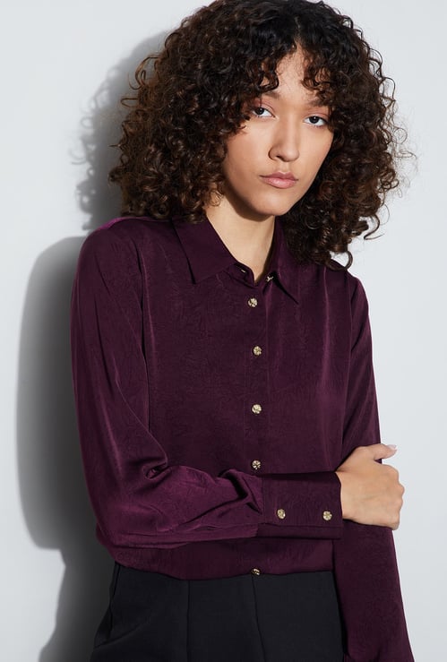 CODE Textured Regular Fit Shirt