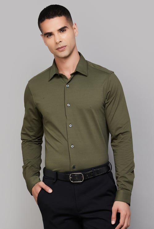 LOUIS PHILIPPE Solid Slim Fit Formal Shirt
