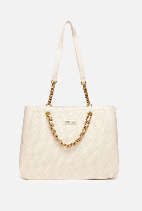 ALLEN SOLLY Textured Laptop Bag