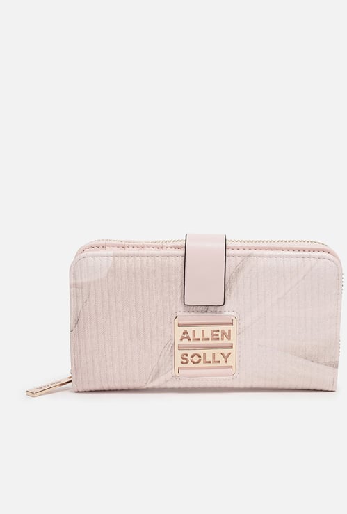 ALLEN SOLLY Printed Zip Around Wallet