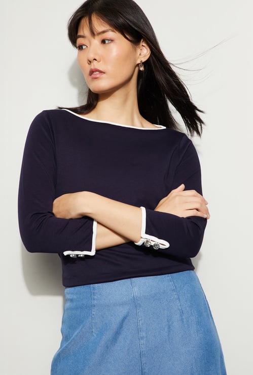 CODE CLASSIC Boat Neck T-shirt