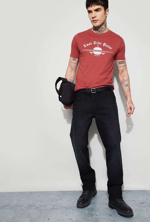DENIMIZE Washed Regular Straight Jeans